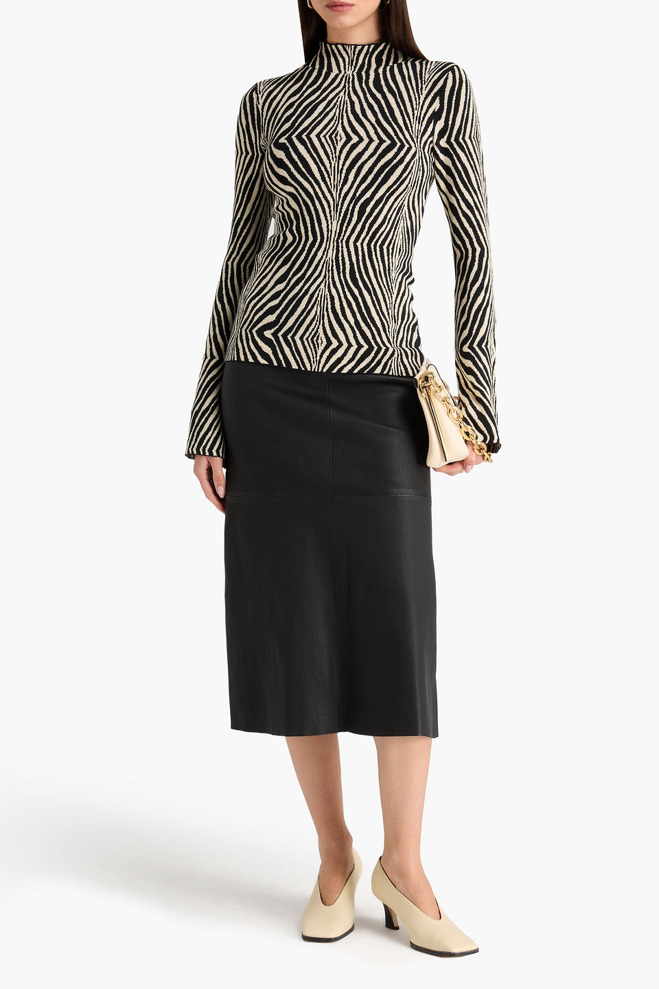  By Malene Birger - Midirock „simoas“ Aus Leder - Schwarz - De 32 