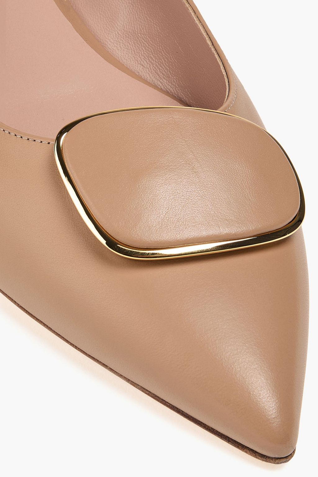 RUPERT SANDERSON Bedfa embellished leather point-toe flats