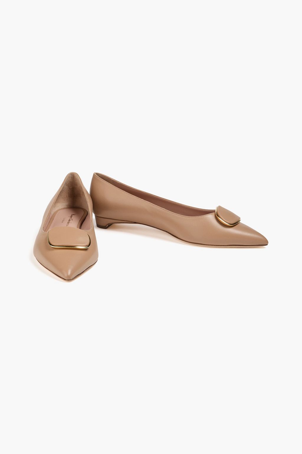 RUPERT SANDERSON Bedfa embellished leather point-toe flats