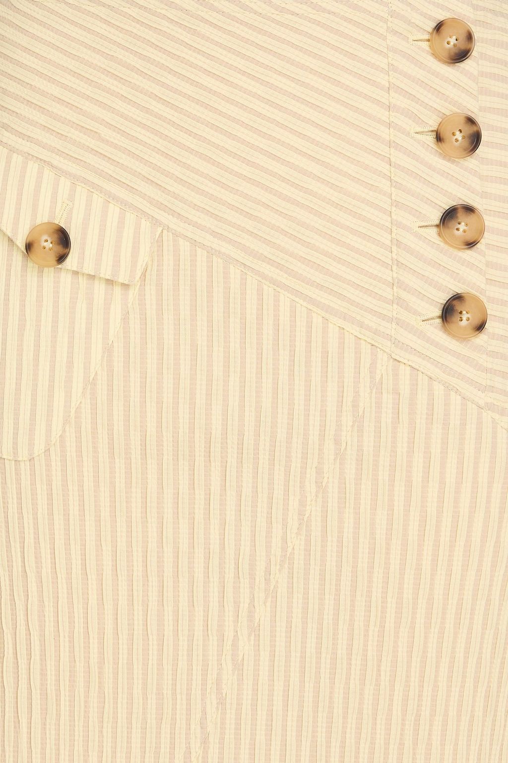 REJINA PYO Striped cotton-blend jacquard midi skirt