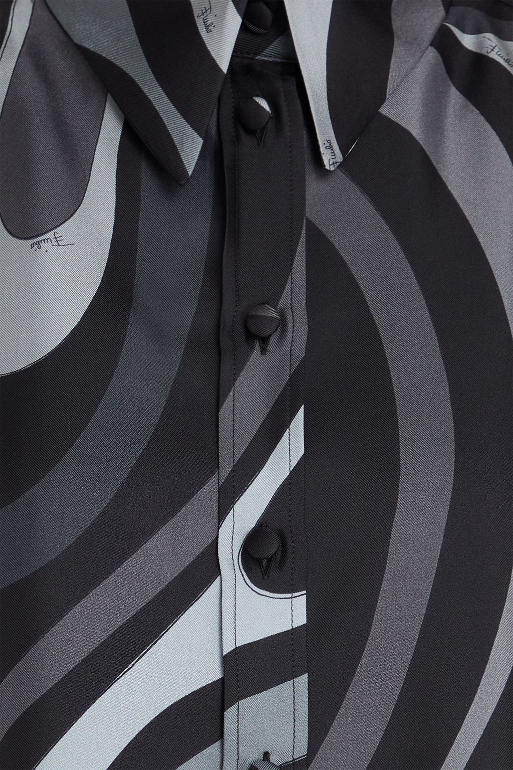 PUCCI Bedrucktes Hemd aus Seiden-Twill