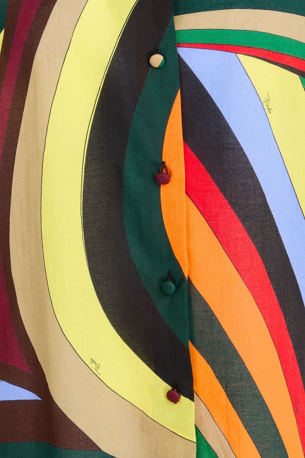 PUCCI Ruffled printed cotton blouse