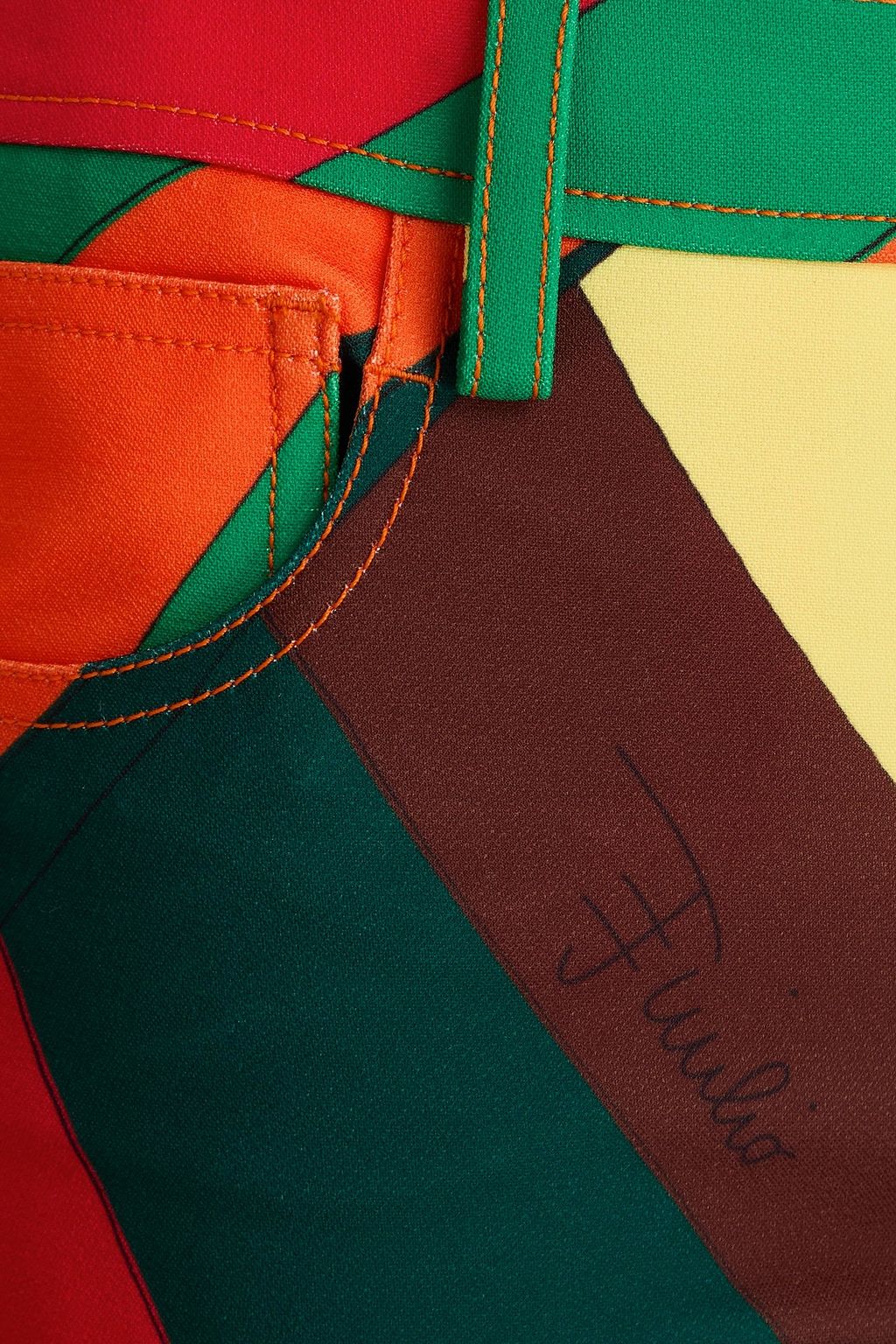 PUCCI Printed crepe bootcut pants