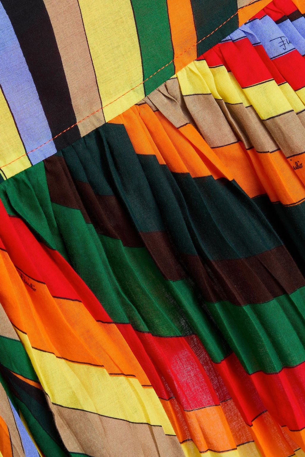 PUCCI Pleated printed cotton mini skirt