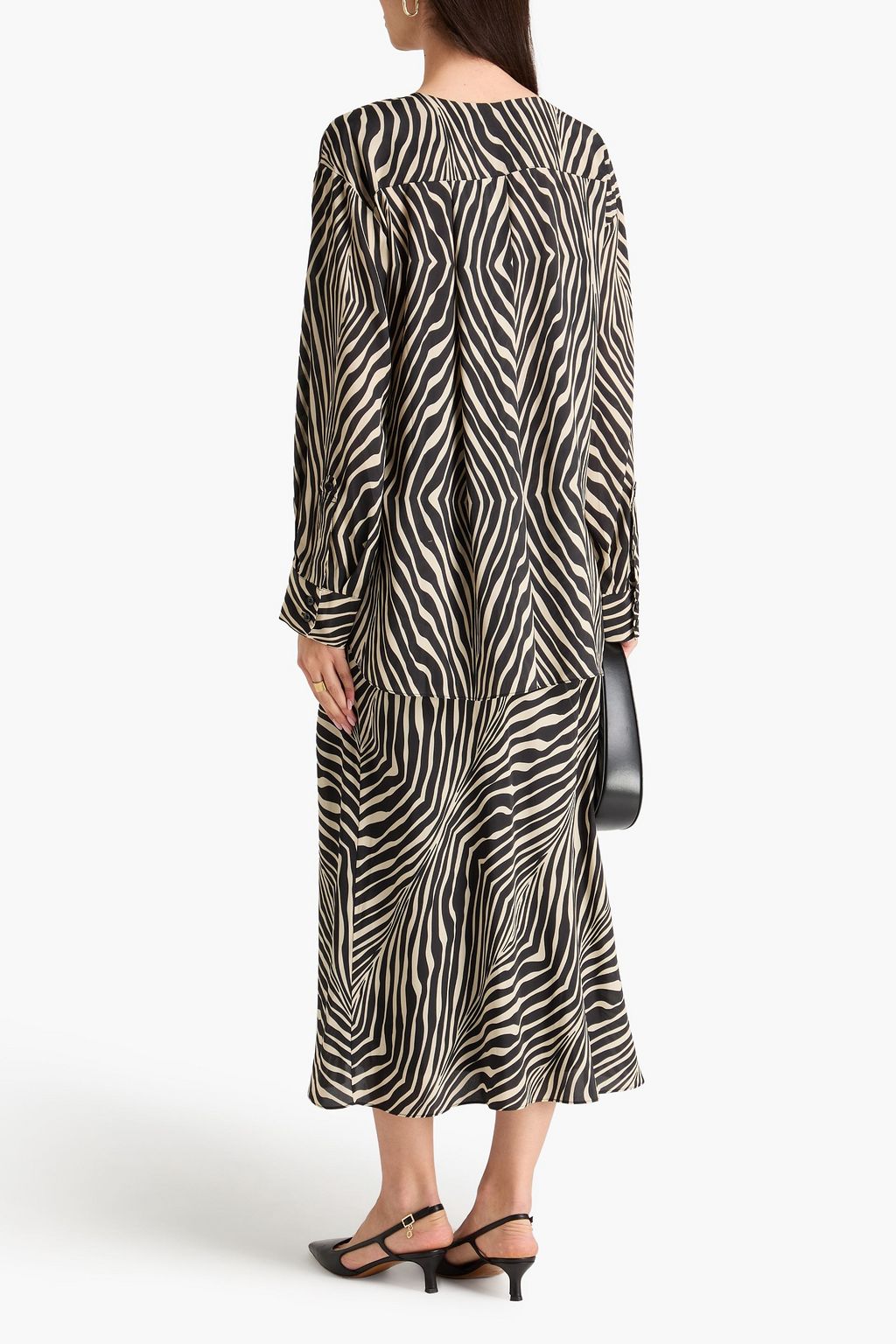 BY MALENE BIRGER Fayette zebra-print satin blouse
