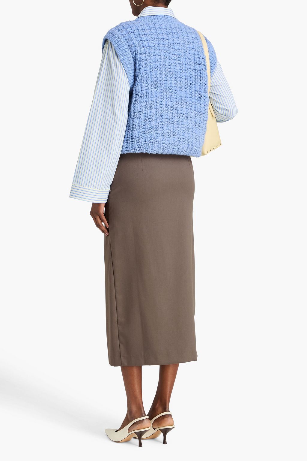 REJINA PYO Avery TENCEL™-blend twill midi skirt