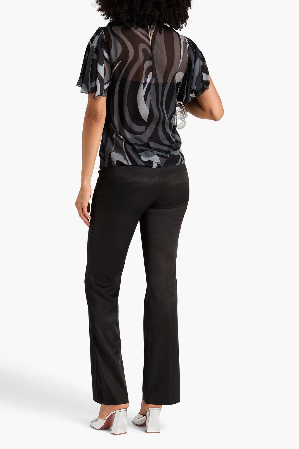 PUCCI Bedrucktes Oberteil aus Seiden-Georgette