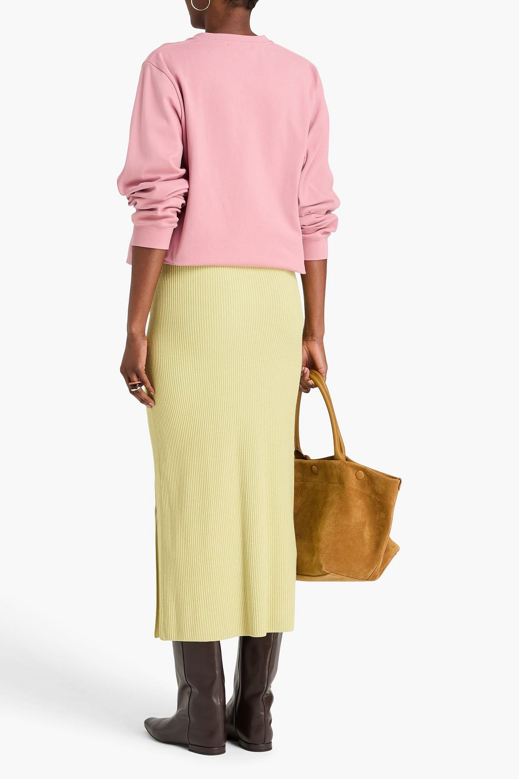 REJINA PYO Ribbed-knit midi skirt