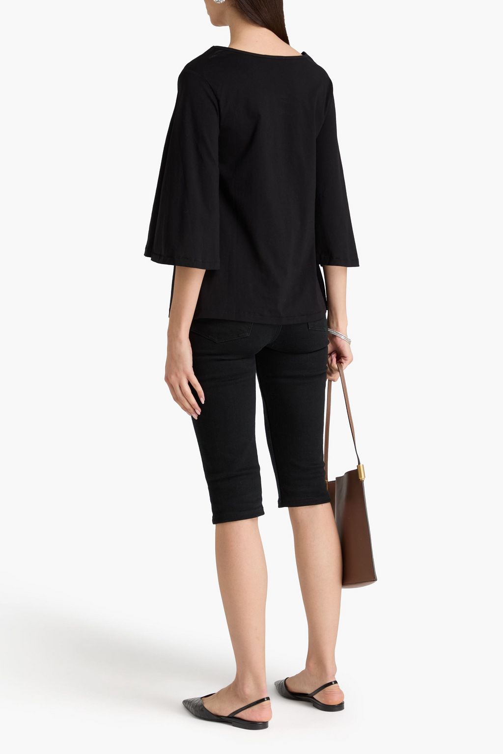 BY MALENE BIRGER Draped cotton-jersey top