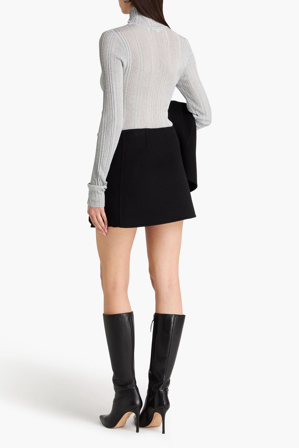 PUCCI Wool-blend felt mini wrap skirt
