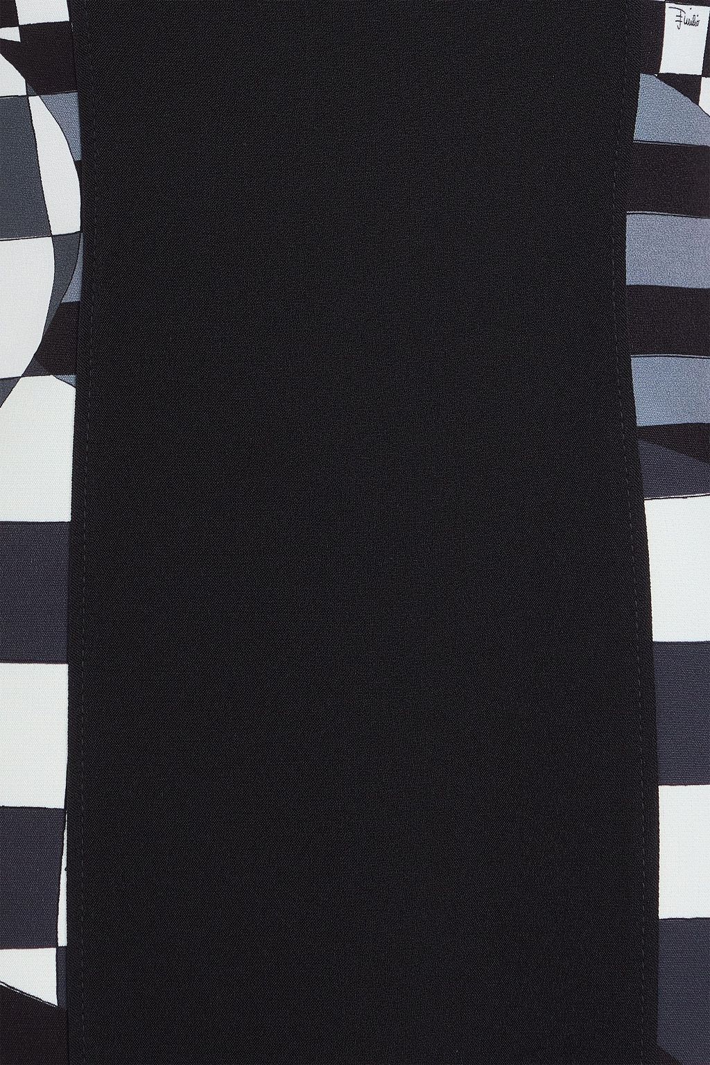 PUCCI فستان قصير من الكريب ونسيج مطاط مزين بطبعات