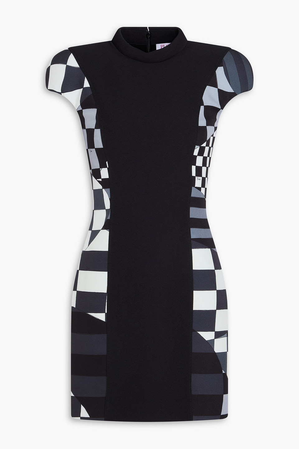 Pucci Printed Stretch-crepe Mini Dress In Black