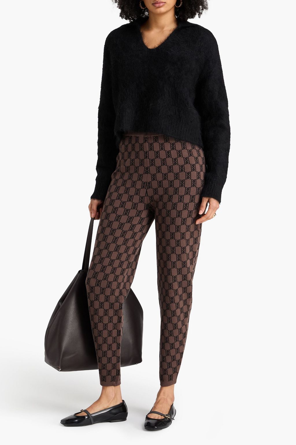 BY MALENE BIRGER Hali jacquard-knit track pants