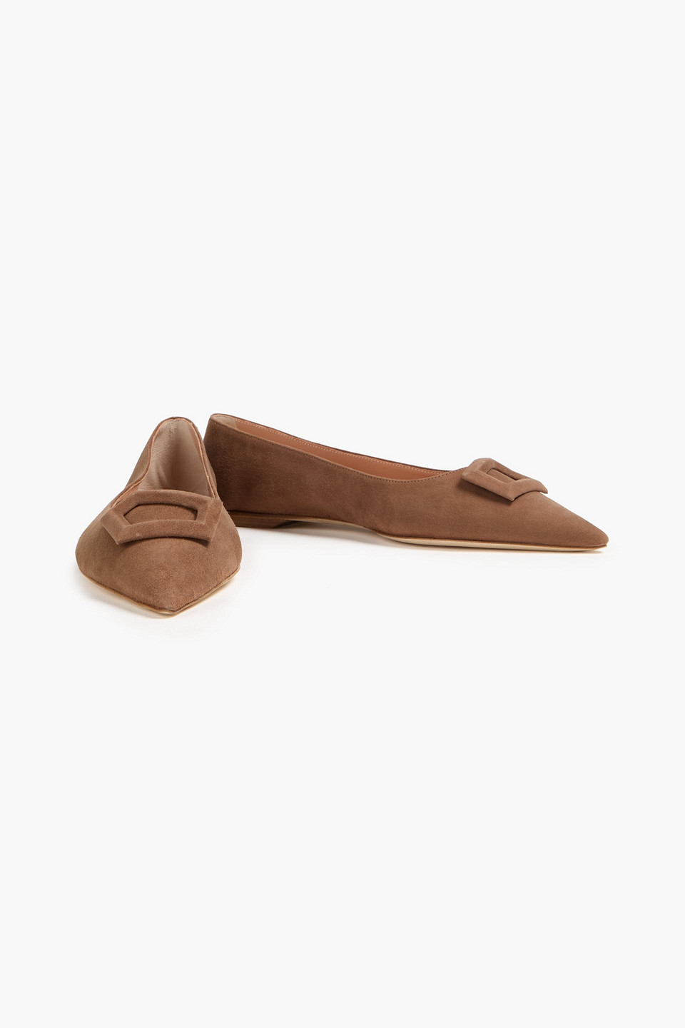  Rupert Sanderson - Flache Schuhe „traboe“ Mit Spitzer Kappe Aus Veloursleder Mit Verzierung - Braun - Eu 35 