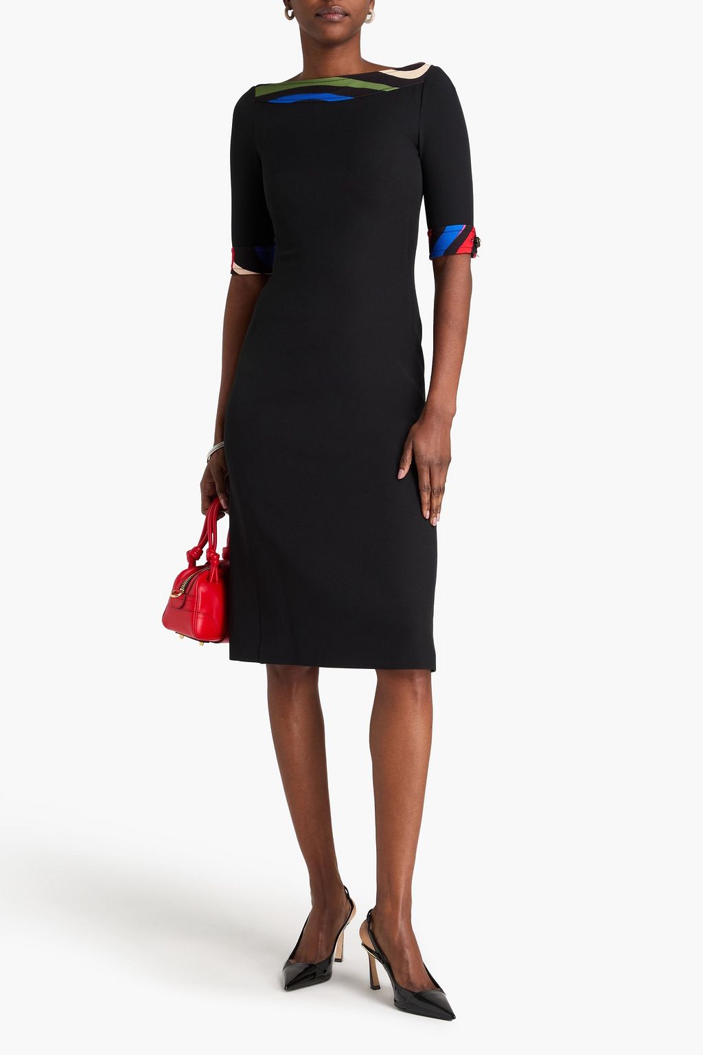 PUCCI فستان من الكريب المطاط مزين بطبعات