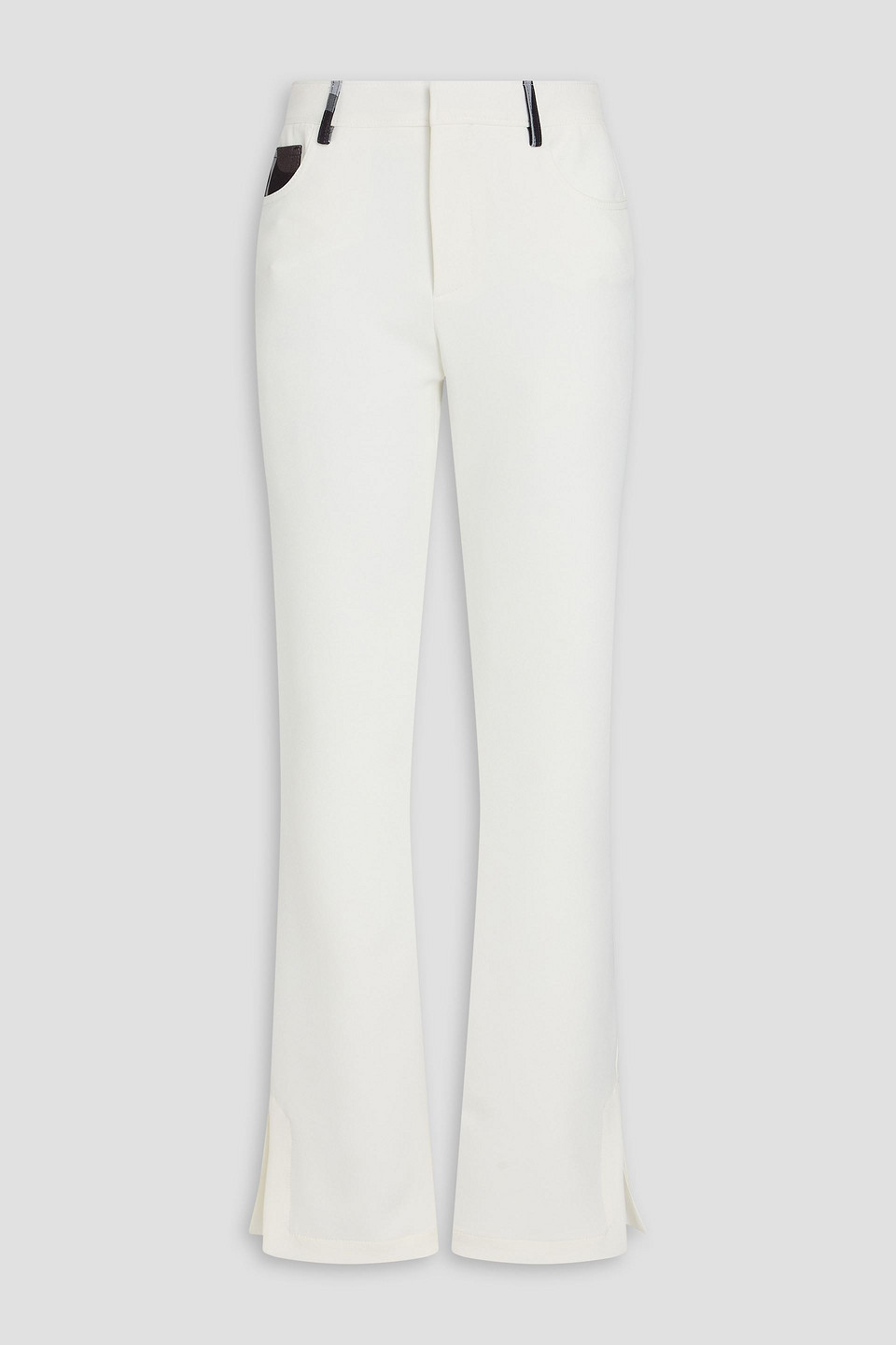 Pucci Stretch-crepe Bootcut Trousers In White