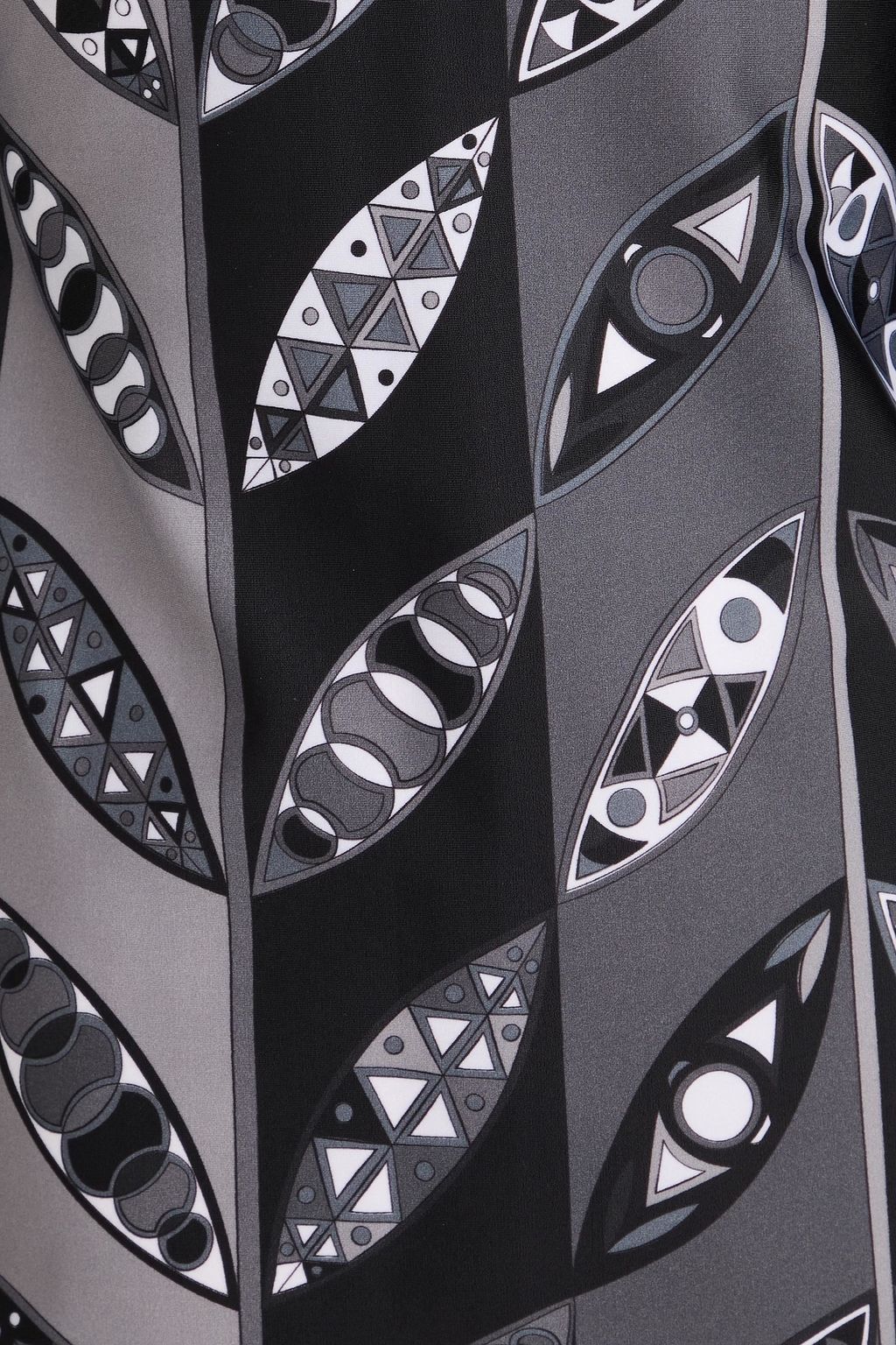 PUCCI فستان قصير بياقة عالية من جيرسي مطاط مزين بطبعات