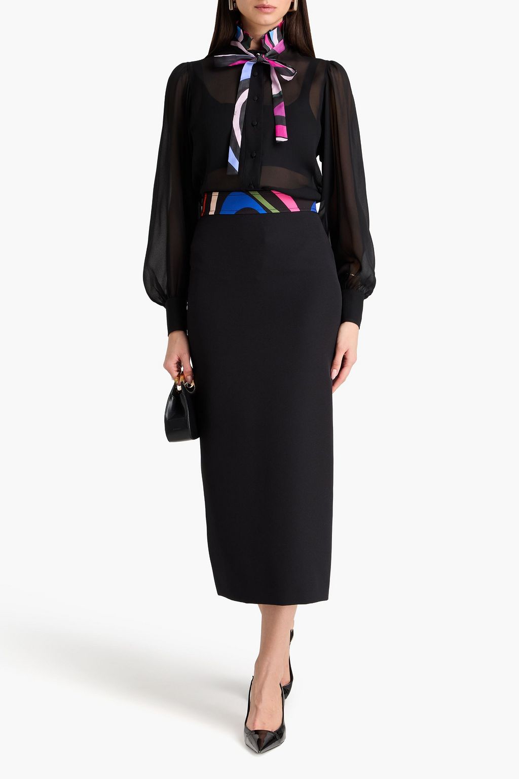 PUCCI Crepe midi pencil skirt