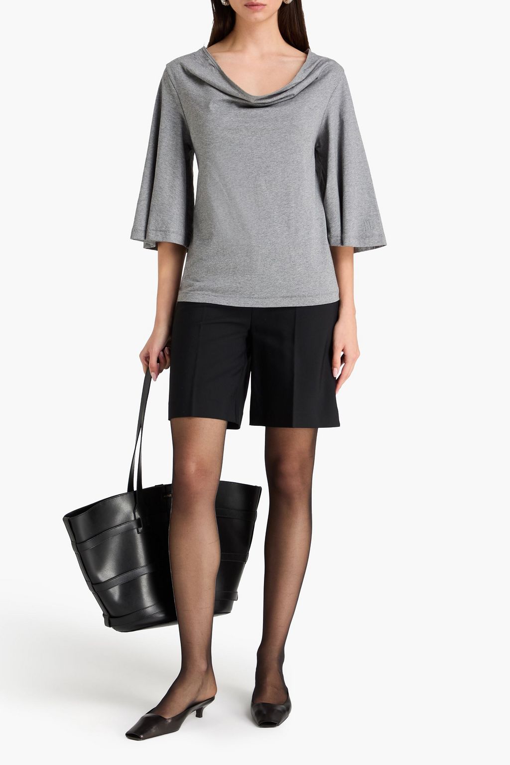 BY MALENE BIRGER Draped cotton-jersey top