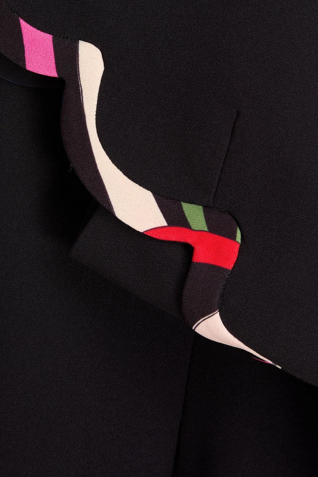 PUCCI Scalloped printed stretch-crepe maxi dress