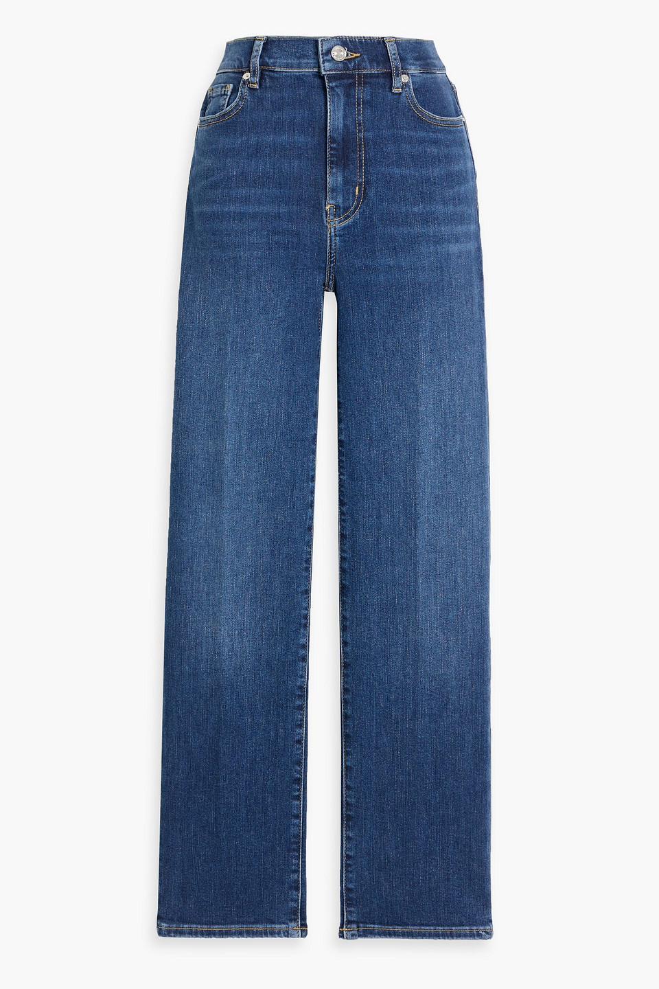 Frame Le Sleek Straight High-rise Straight-leg Jeans In Blue
