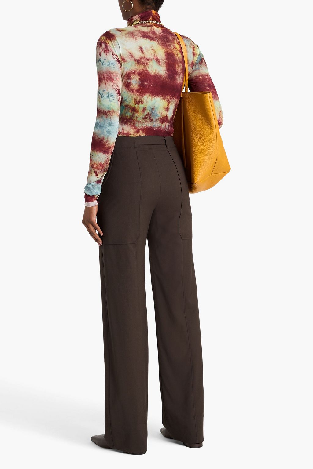 REJINA PYO Andie belted wool-blend straight-leg pants