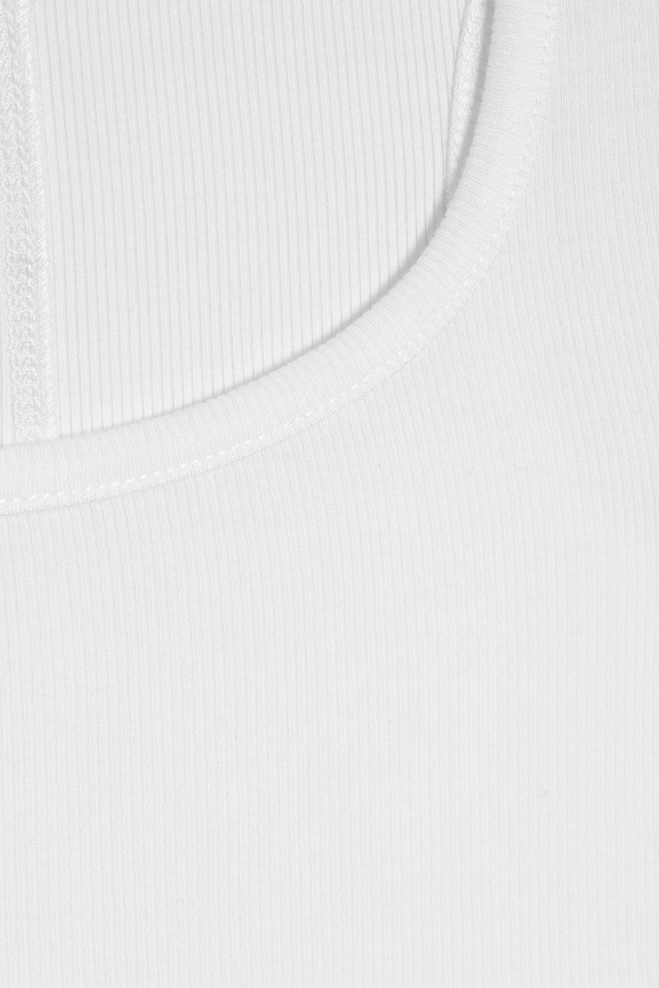 Frame Ribbed Stretch-modal Tank In White