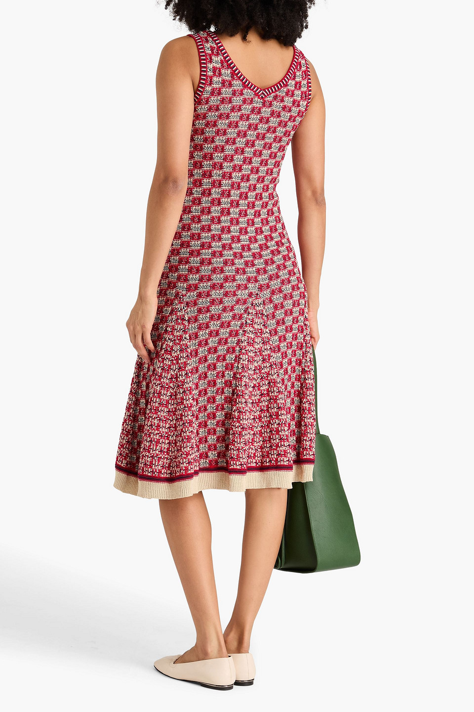  Wales Bonner - Midikleid Aus Jacquard-strick - Rot - S 
