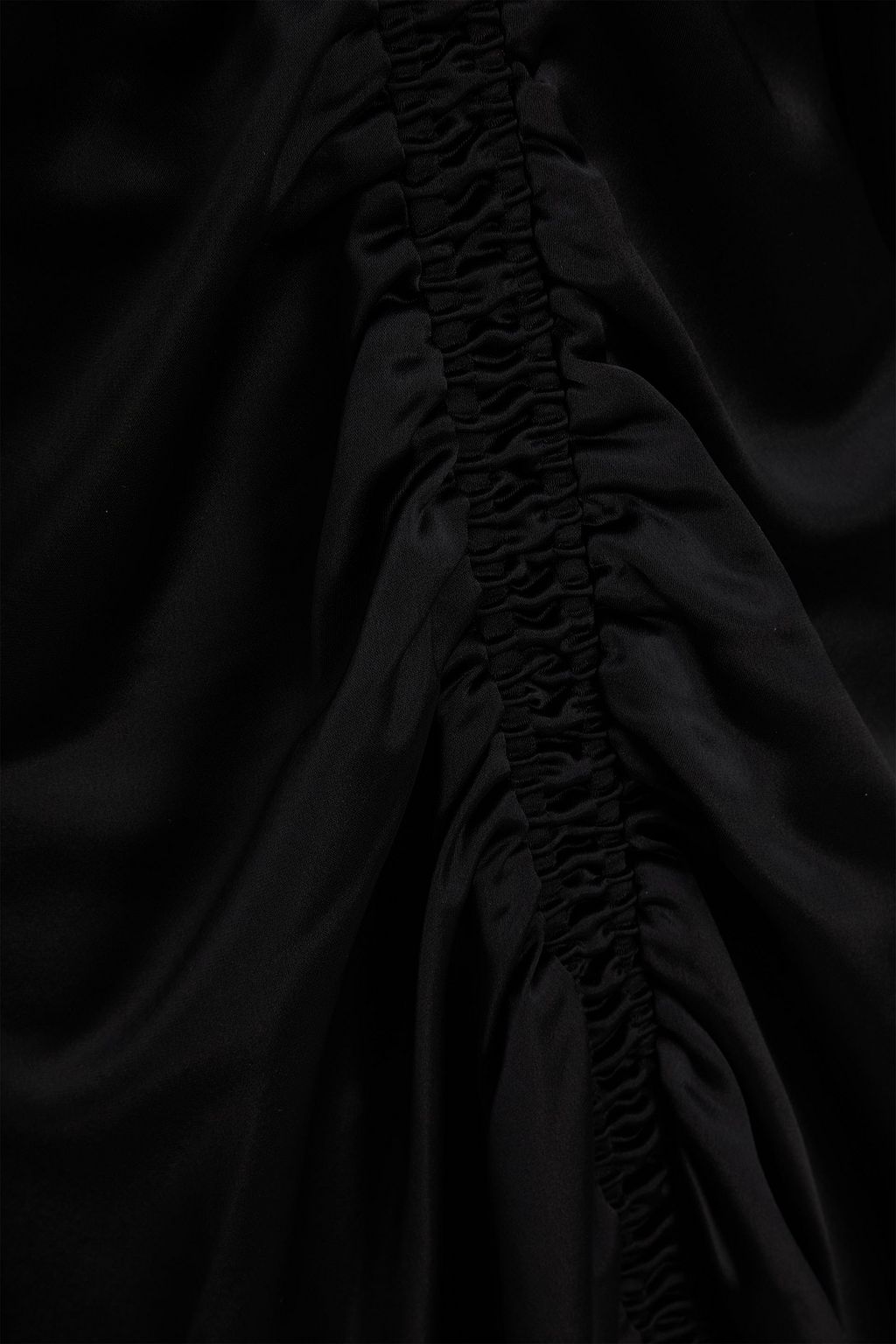 BY MALENE BIRGER فستان متوسط الطول "لافندي" من الساتان بتأثير مزموم