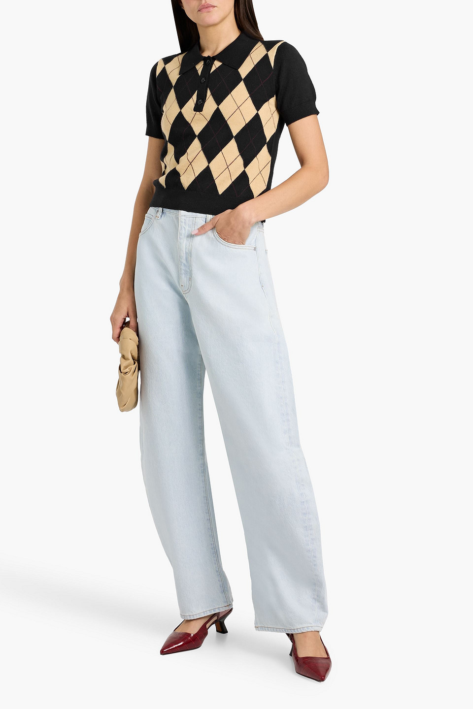 Frame The Bubble High-rise Barrel-leg Jeans In White