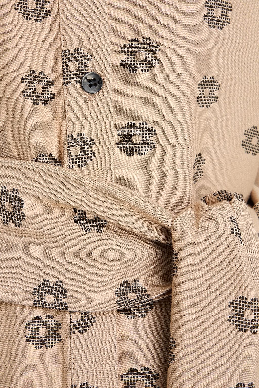 BY MALENE BIRGER فستان متوسط الطول "جيني" على شكل قميص من الجاكار