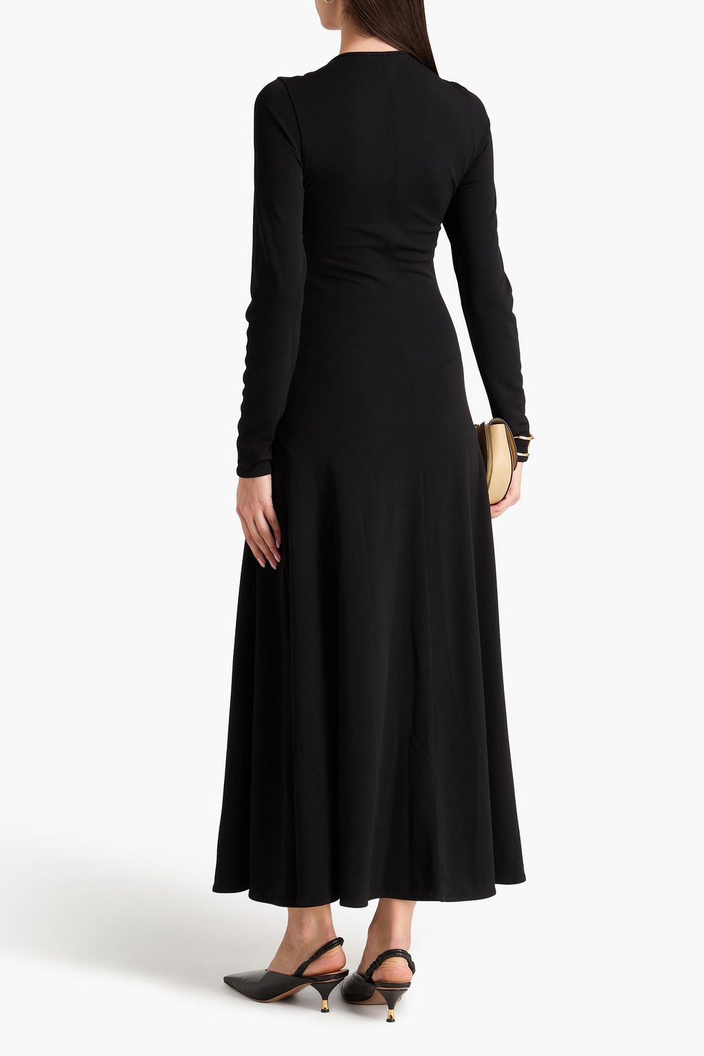 BY MALENE BIRGER فستان طويل "ديجا" من الجيرسي بتأثير مزموم