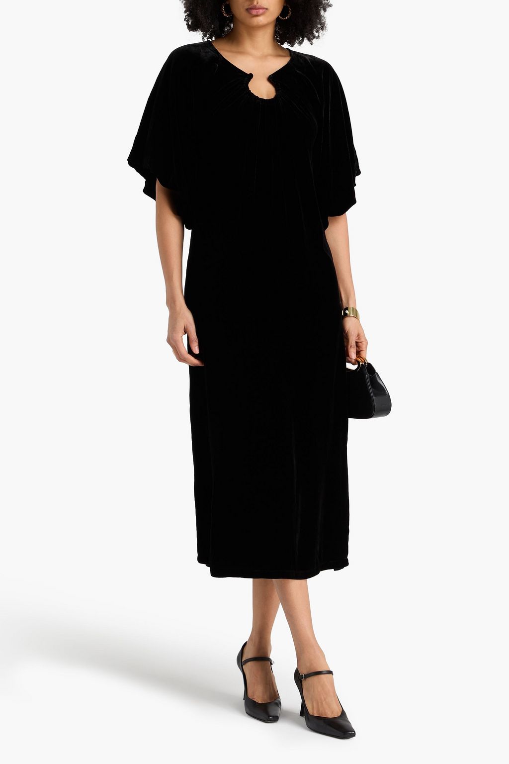 BY MALENE BIRGER فستان متوسط الطول "روزا" من المخمل