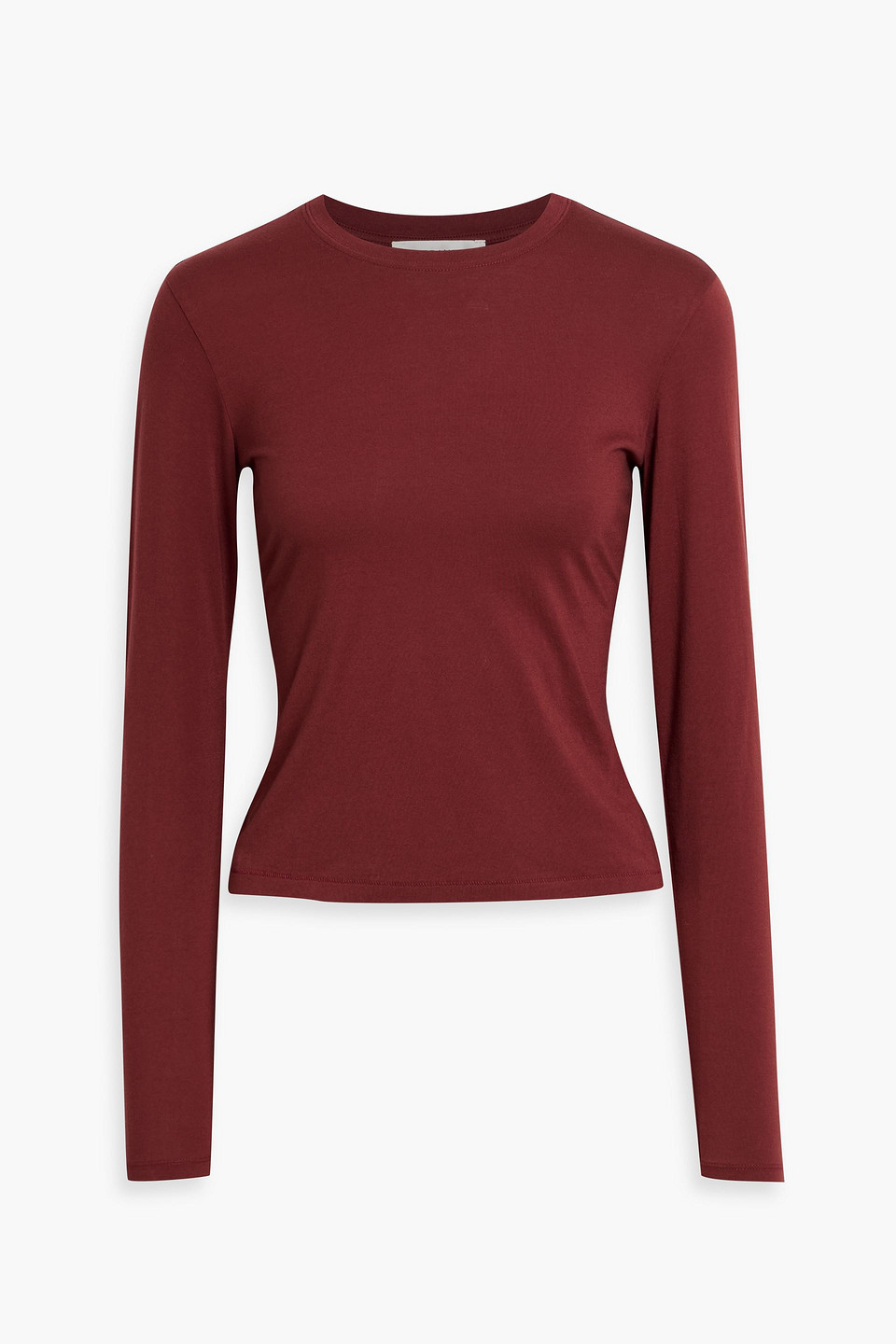 Frame Cotton-jersey Top In Brown