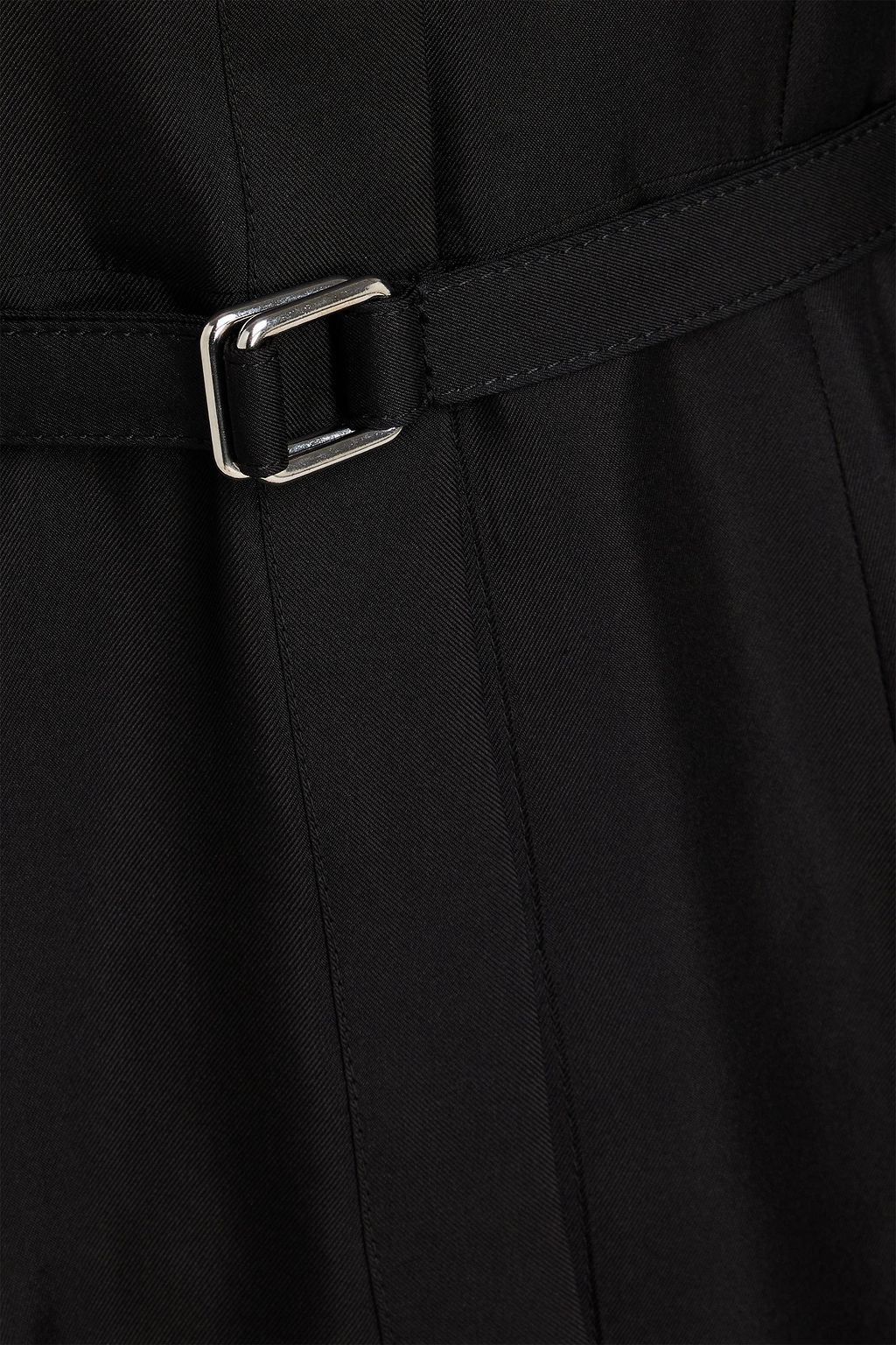 EMILIA WICKSTEAD Belted silk-twill midi shirt dress