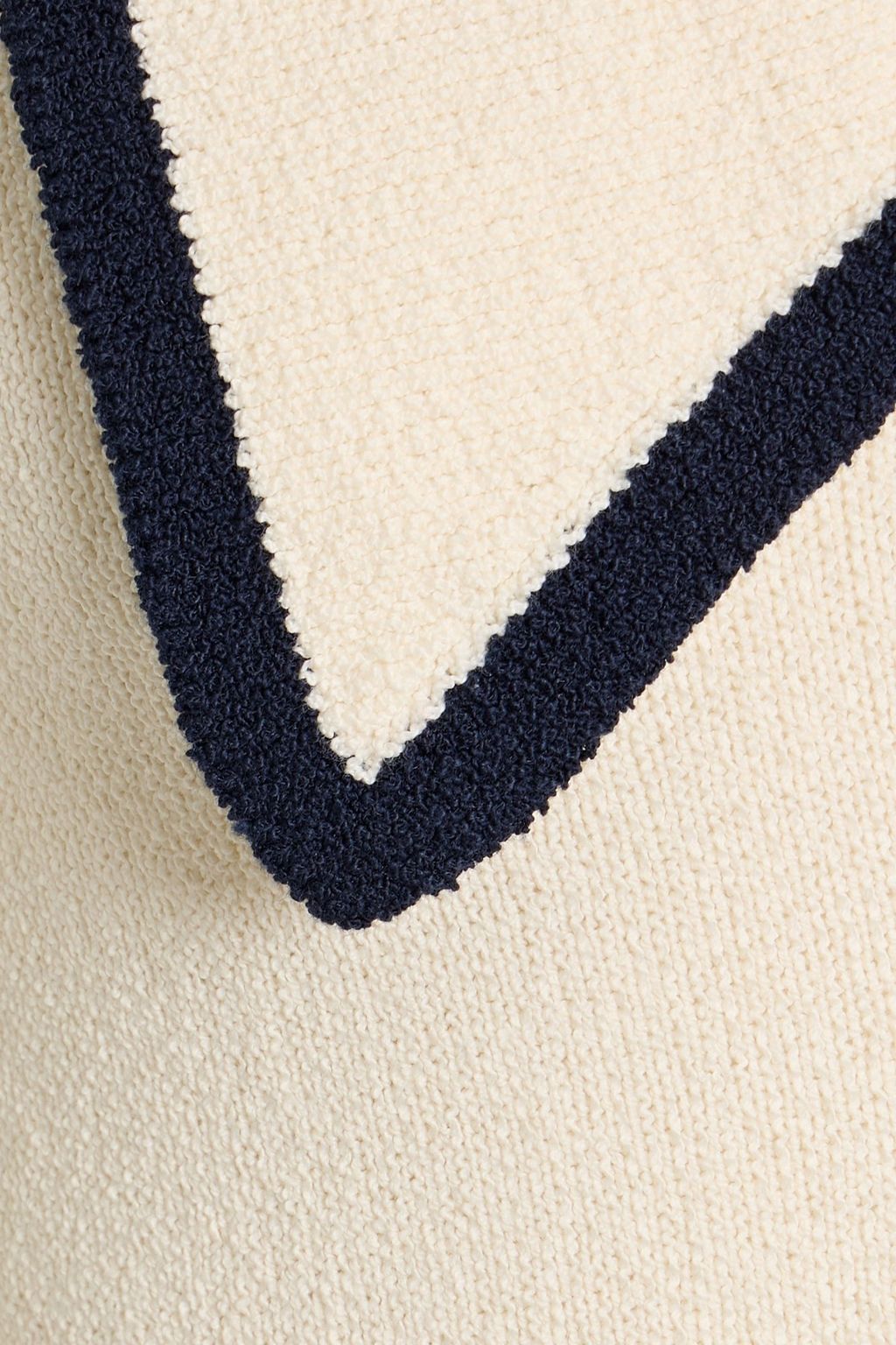 FRAME The Sailor cotton-blend polo sweater