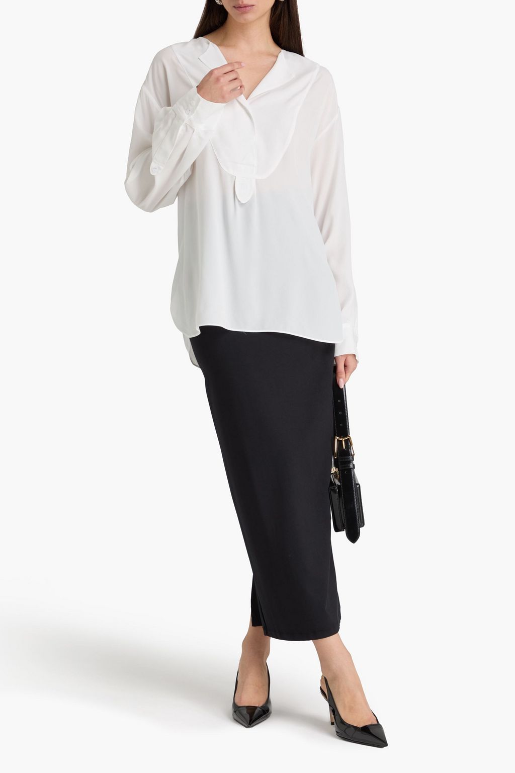 BY MALENE BIRGER Fayette zebra-print satin blouse