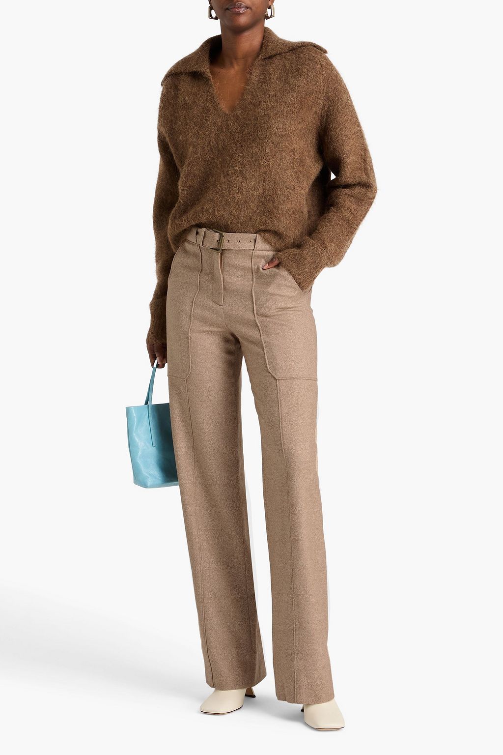 REJINA PYO 울 혼방 트윌 스트레이트 레그 팬츠