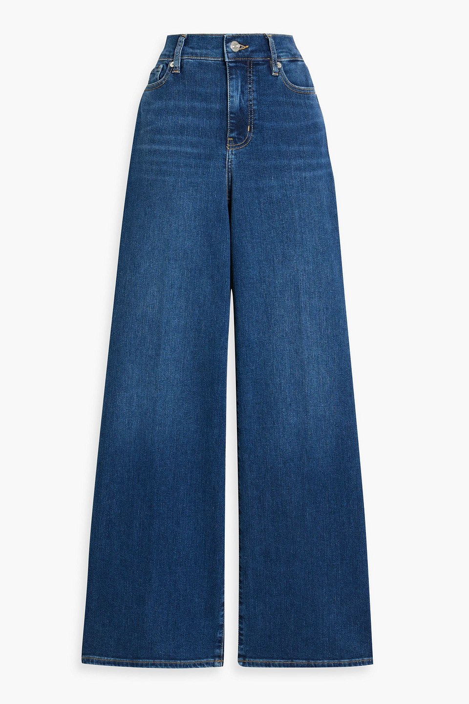 Frame Le Slim Palazzo High-rise Wide-leg Jeans In Blue