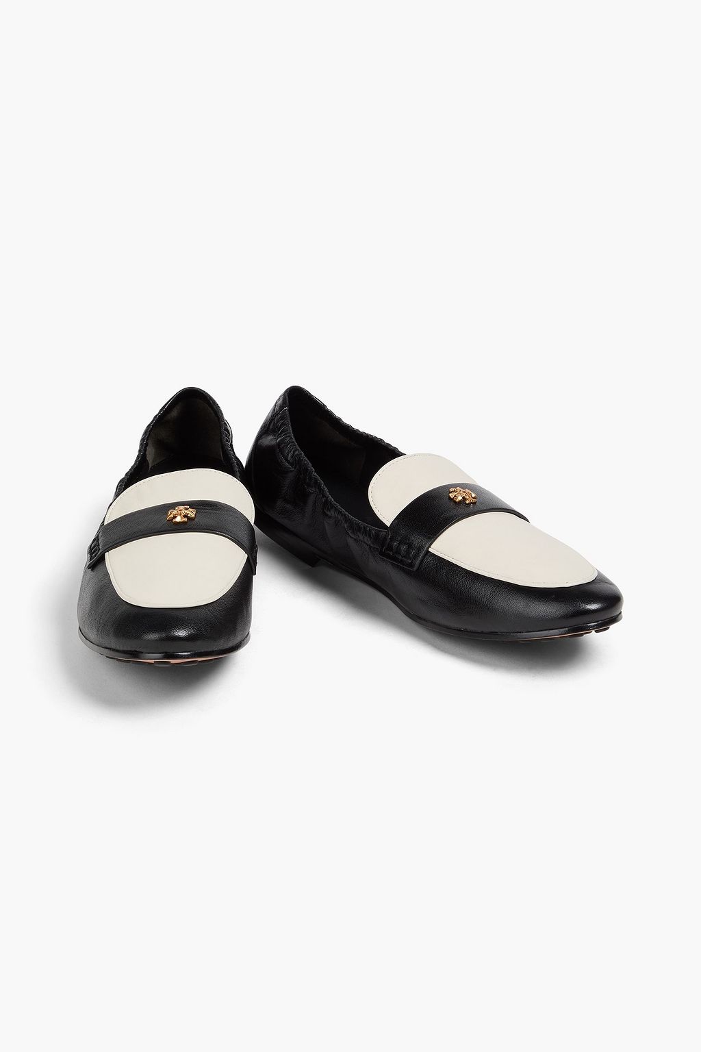 TORY BURCH Leather collapsible-heel loafers