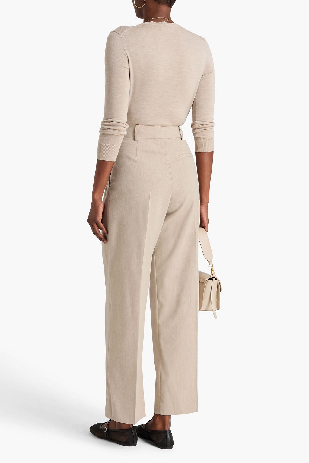 BY MALENE BIRGER Cymbaria pleated crepe wide-leg pants