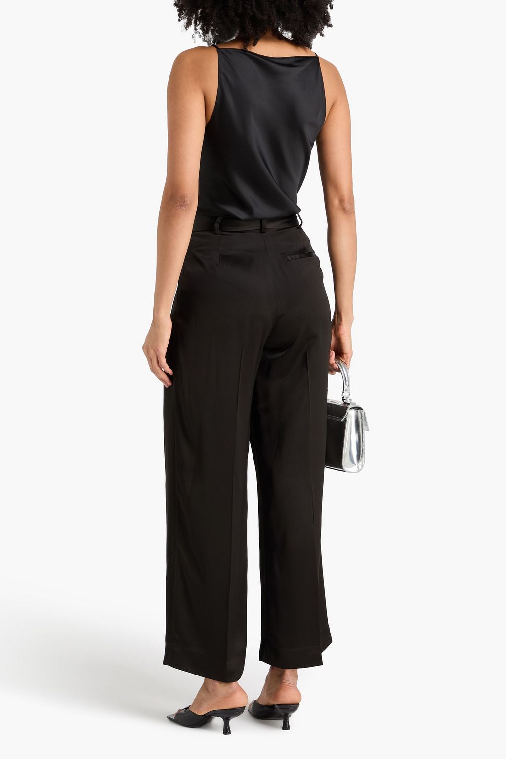 BY MALENE BIRGER Cymbaria pleated satin wide-leg pants