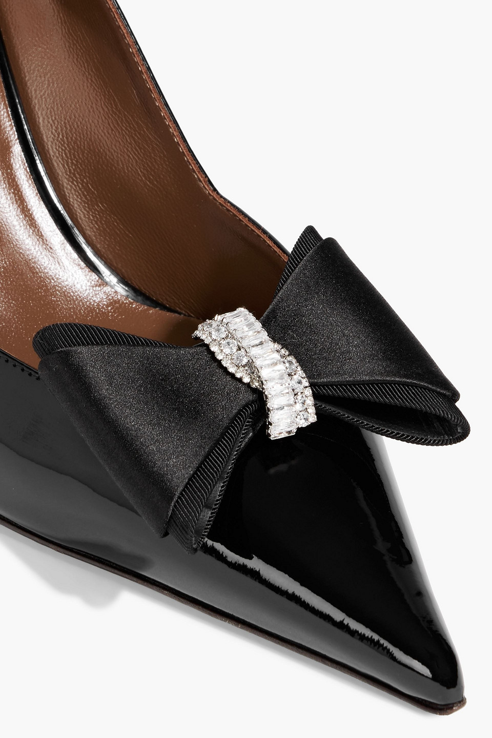 Giuseppe Zanotti Raquel 85 Bow-detailed Patent-leather Pumps In Black