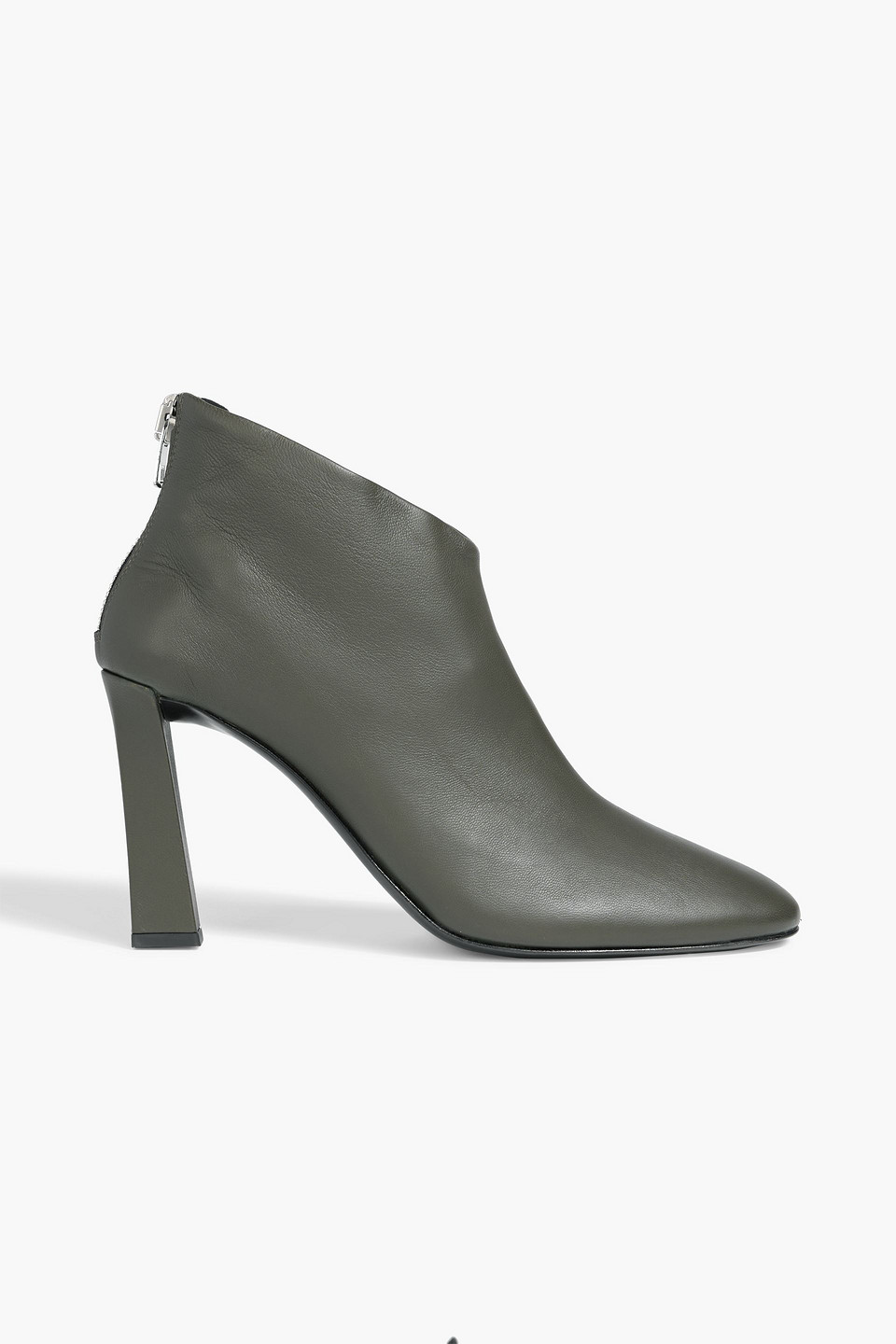 Giuseppe Zanotti Losie 90 Leather Ankle Boots In Gray