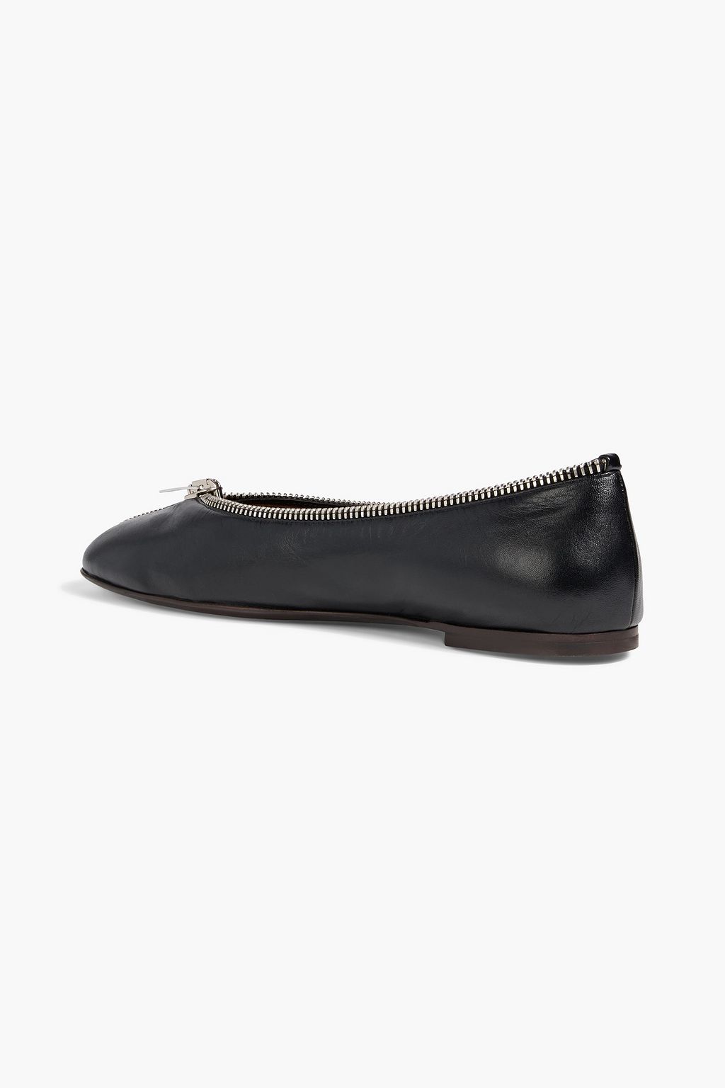 GIUSEPPE ZANOTTI Amanda zip-detailed leather ballet flats