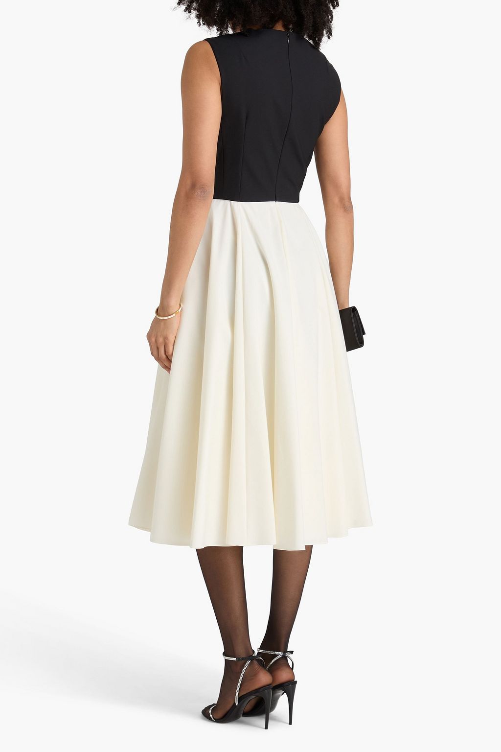 EMILIA WICKSTEAD Federica two-tone crepe midi dress