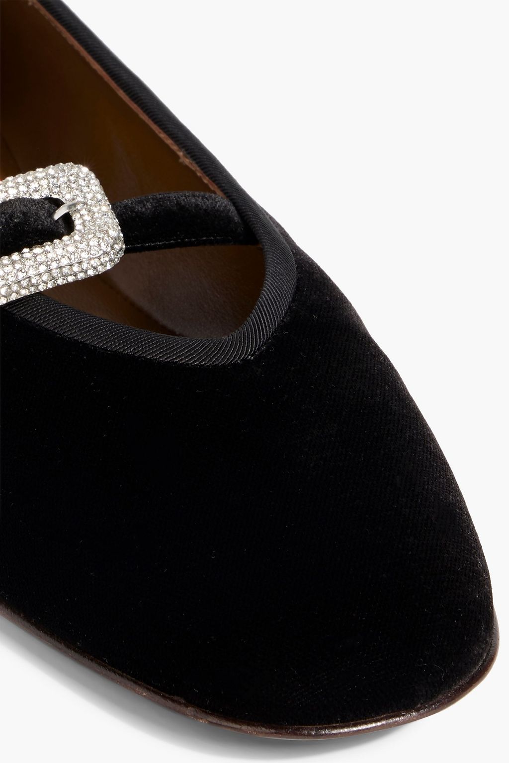 GIUSEPPE ZANOTTI Georgia Buckle velvet Mary Jane flats