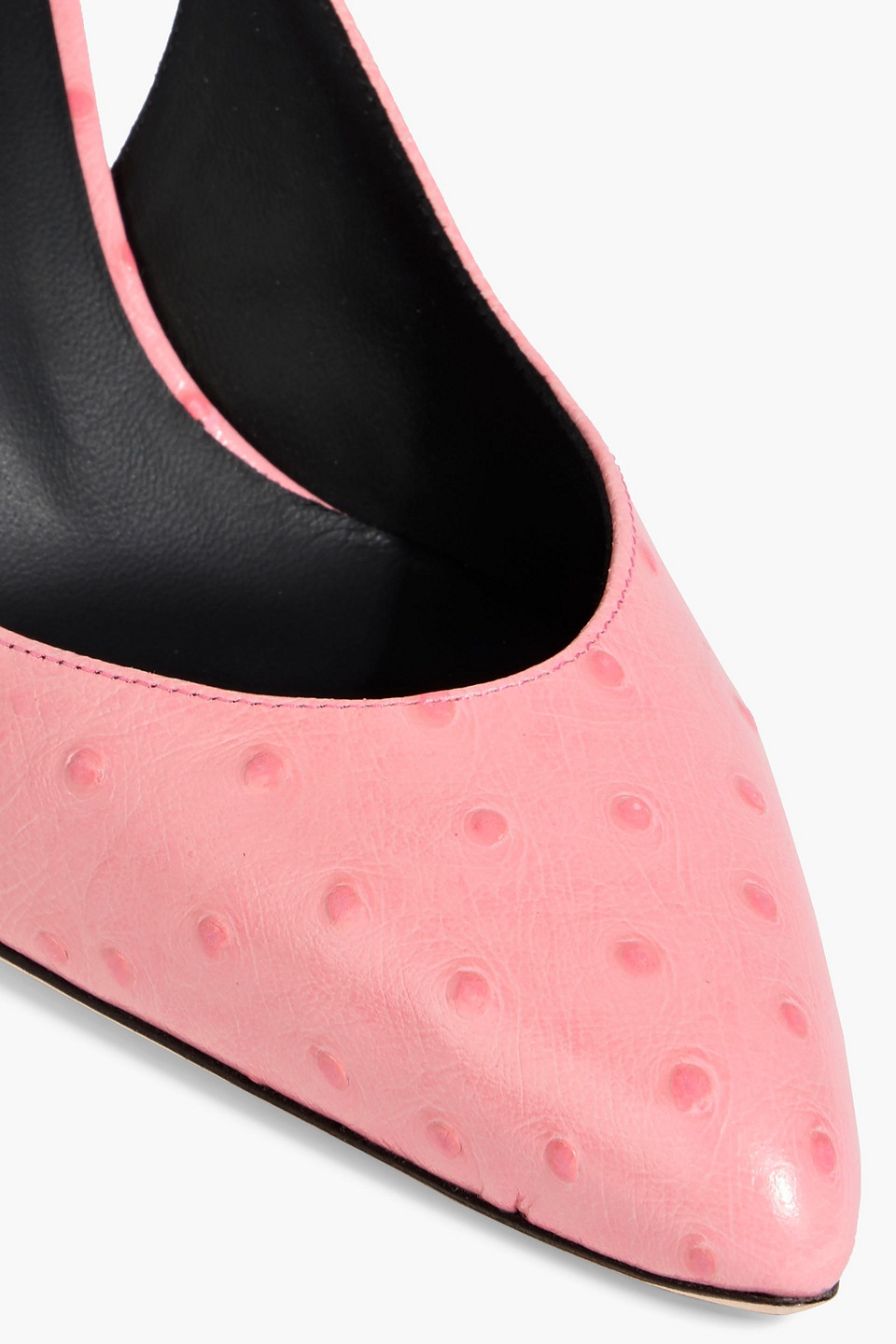 Giuseppe Zanotti Rachyl 70 Ostrich-effect Leather Slingback Pumps In Pink