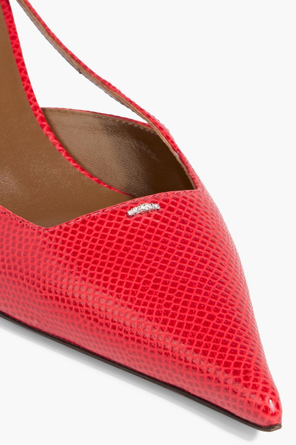 GIUSEPPE ZANOTTI Brenda 45 lizard-effect leather slingback pumps