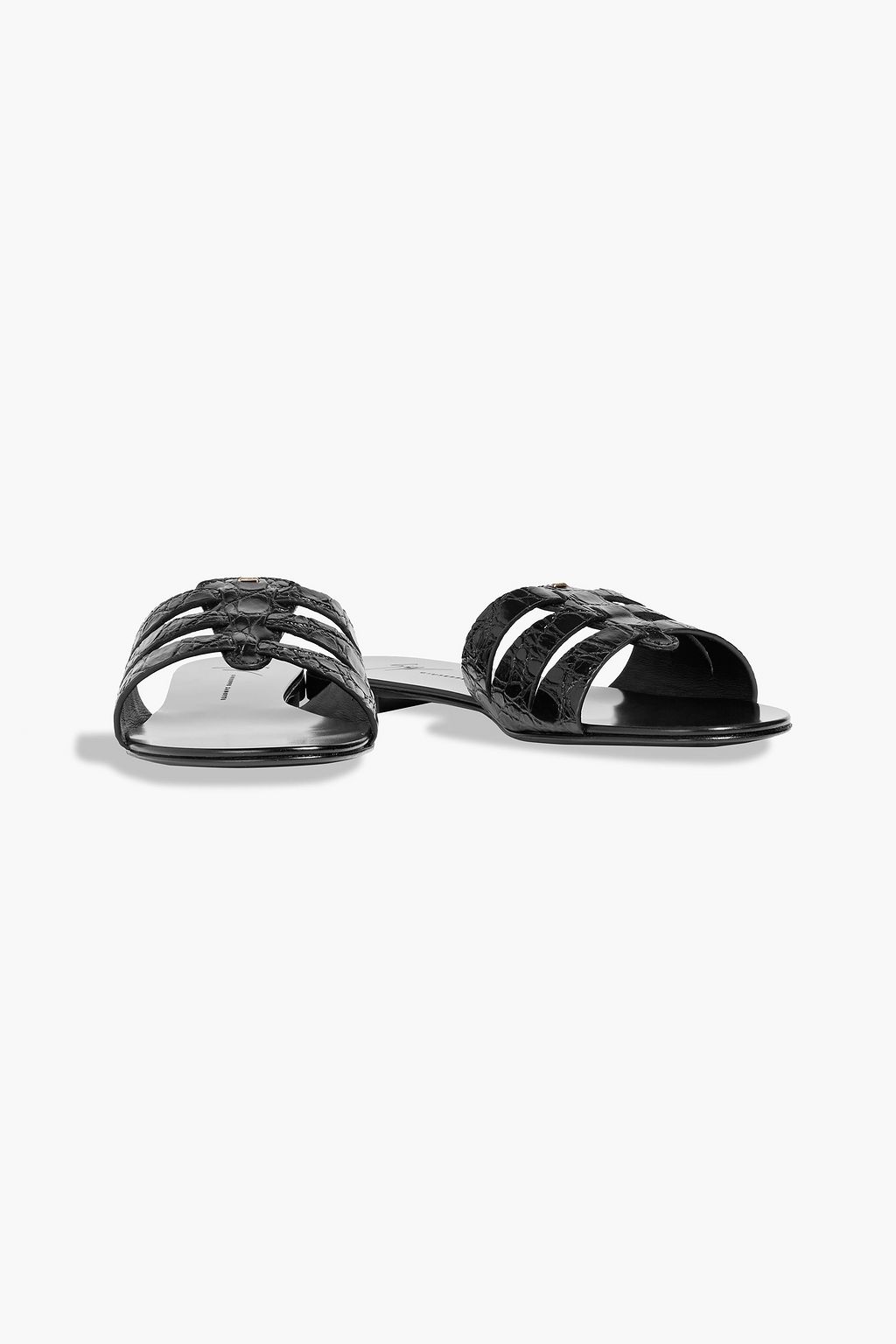 GIUSEPPE ZANOTTI Morpheus croc-effect leather slides | THE OUTNET